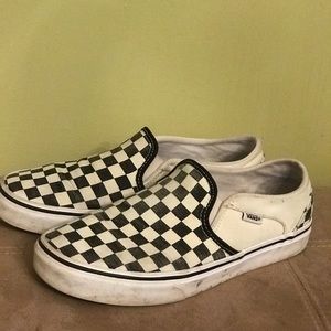 Checkered platform vans!